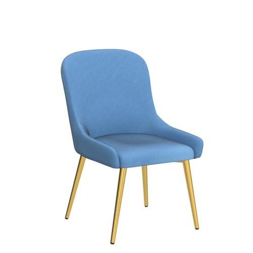 Mid Century Modern Blue Dining Chairs, Set of 2, for Kitchen and Living Room