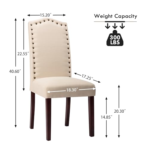 Beige Dining Chairs Set of 2 for the LSSBOUGHT Audience