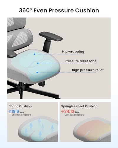 Ergonomic Office Chair with Adaptive Lumbar Support for Big and Tall Users