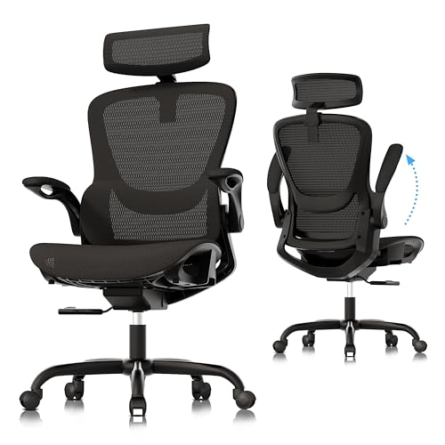 Ergonomic Mesh Office Chair with Adjustable Armrest and Headrest