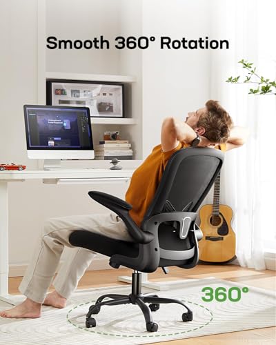 Ergonomic Mesh Back Office Chair with Adjustable Lumbar Support and Armrests