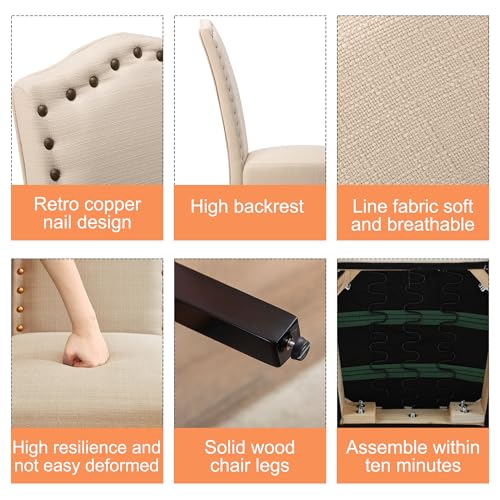 Beige Dining Chairs Set of 2 for the LSSBOUGHT Audience