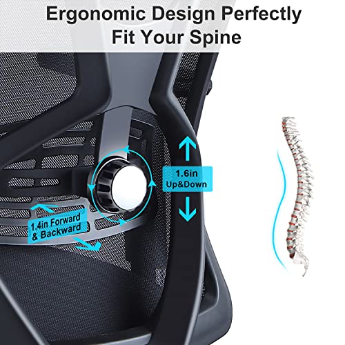 Ergonomic Office Chair with Adjustable Lumbar Support and Headrest - For Office Use