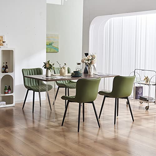 Olive Green Dining Chairs Set of 2 for Mid Century Modern Style